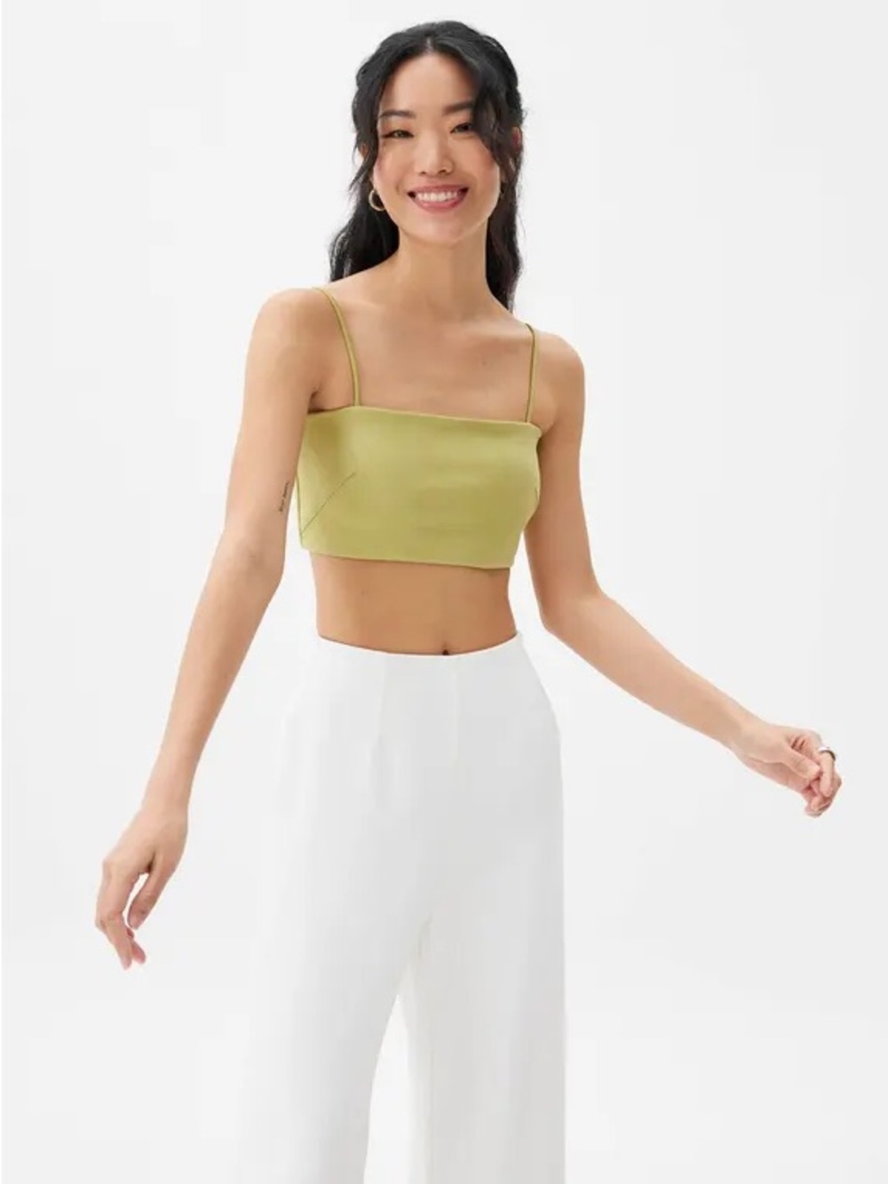 Love Bonito Chartreuse Crop Top